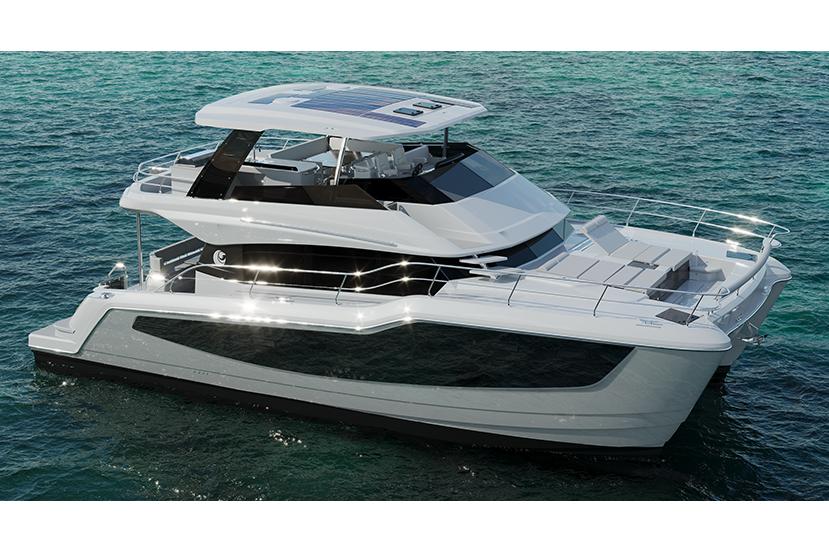 Manufacturer Provided Image: 2026 Aquila 50 Yacht on clear blue water